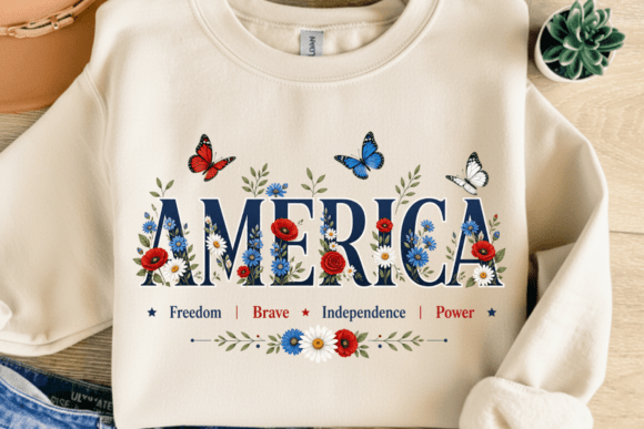 America Floral Patriotic PNG: A Design Asset for Modern Visual Storytelling