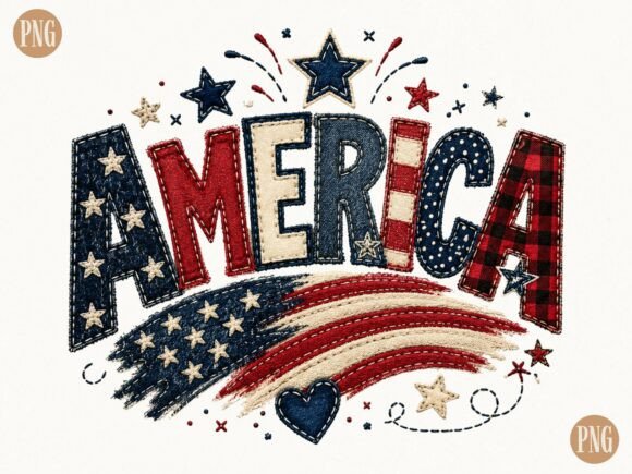 America Retro Flag Patchwork Patriotic P: A Versatile Design Asset