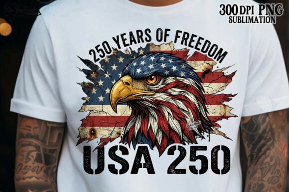 Celebrate America's 250th with a Bold Retro Eagle PNG