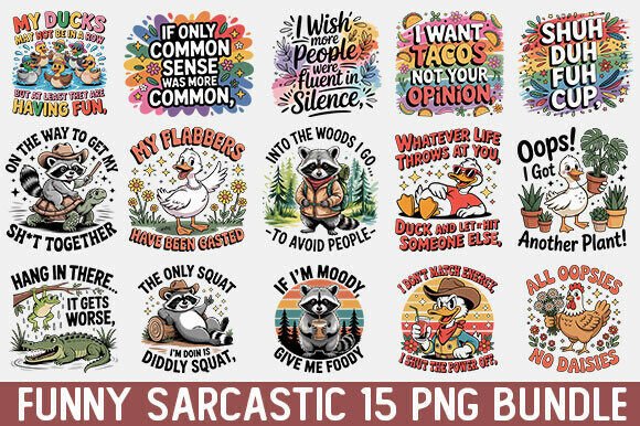 Funny Sarcastic Png Bundle: Injecting Personality into Modern Design