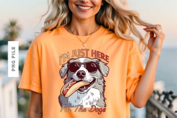 I'm Just Here for the Dogs T-Shirt Design