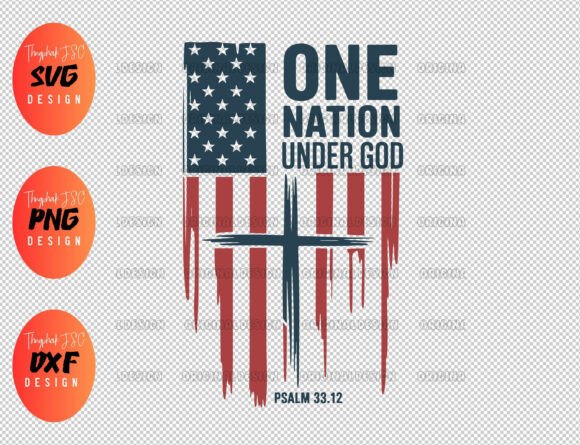One Nation Under God: Patriotic SVG Design for 4th of July Projects