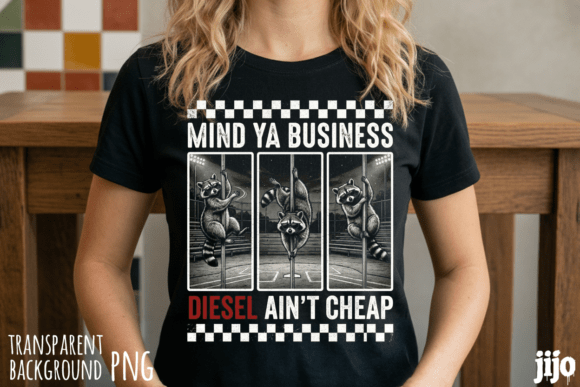 Raccoon Diesel Funny Pole PNG: A Designer's Asset