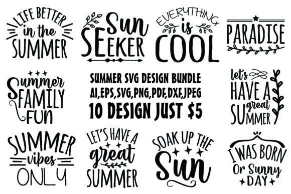 Summer Svg Design Bundle: Creative Versatility for Designers