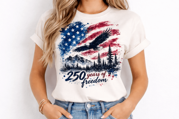 USA 250 Freedom T-Shirt PNG: A Designer's Patriotic Asset